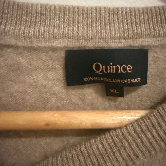 Quince Mongolian Cashmere Crewneck Sweater Size XL, Oatmeal Quiet Luxury - Picture 4 of 14